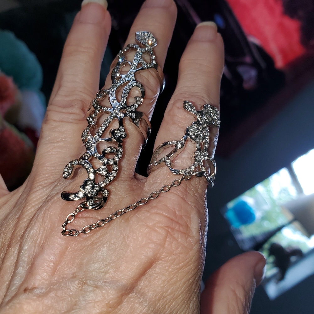 Silver adjustable rings